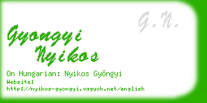 gyongyi nyikos business card