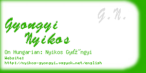 gyongyi nyikos business card
